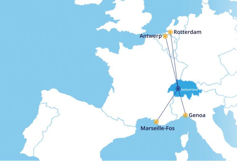 ACS Swiss routes to ports